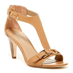 Via Spiga Tan Habitat T-Strap Heeled Sandal